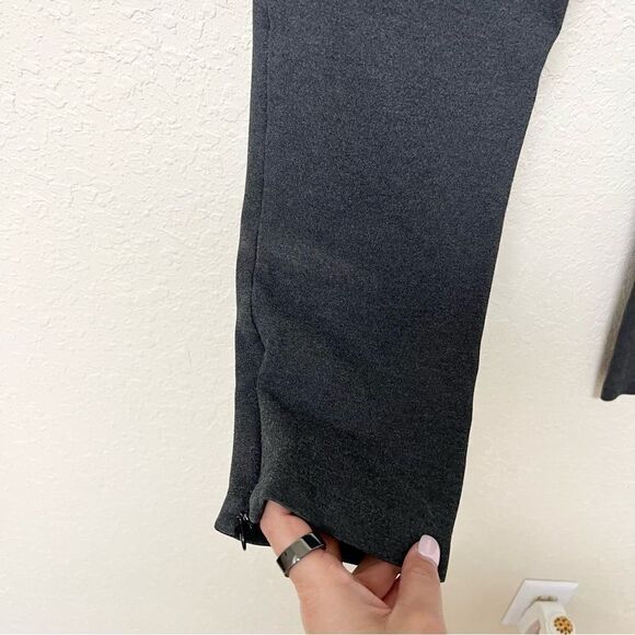 St. John Pull On Pants Womens Size M Gray Zip Ankles Stretch Career - Picture 4 of 8